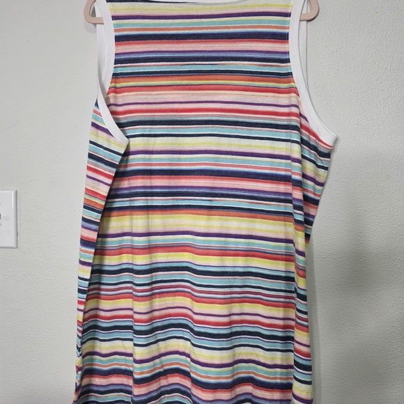 Torrid Rainbow Striped V-Neck Tank Top - Picture 3 of 3